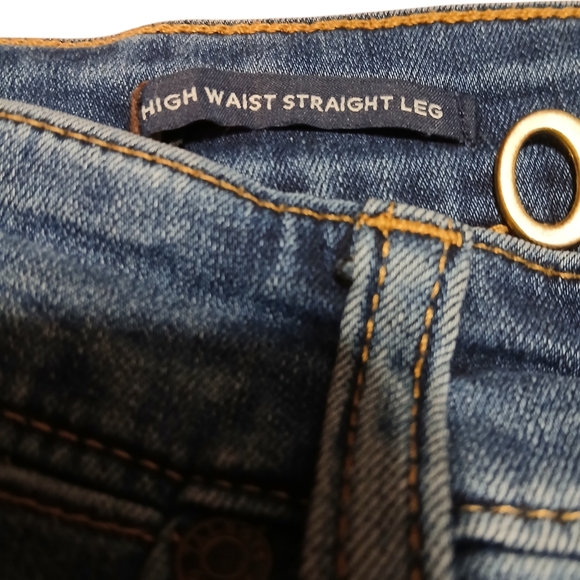 Talbots Women's Size 14×30 High Waist Straight Leg Denim Slim Jeans - Picture 3 of 7